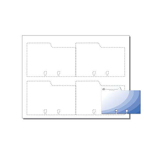Large Rotary File Cards 4 Up With Left Tabs - 250 Sheets