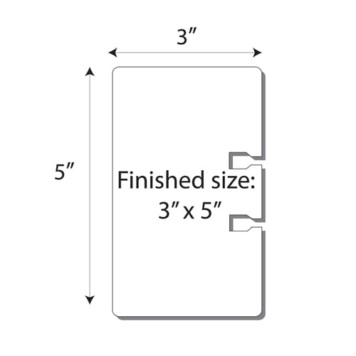 Large Rotary File Cards 4 Up Without Tabs - 250 Sheets