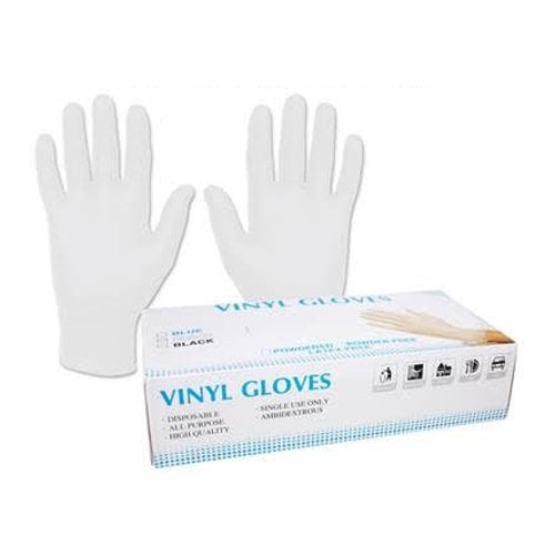 Non-Sterile Disposable Vinyl Gloves - 50 Pairs