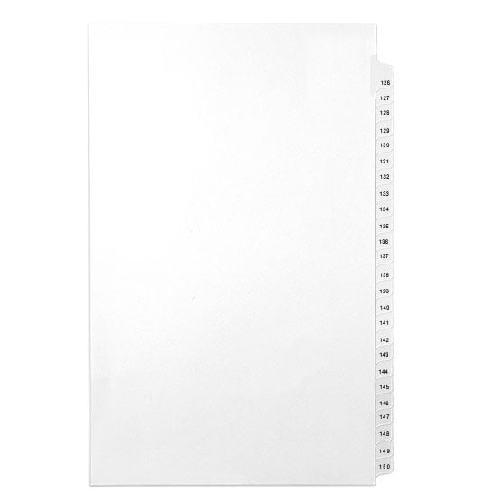 All-State Style Legal Size 1-25 Cut Collated Numbers 1 - 250 Side Tab Legal Indexes