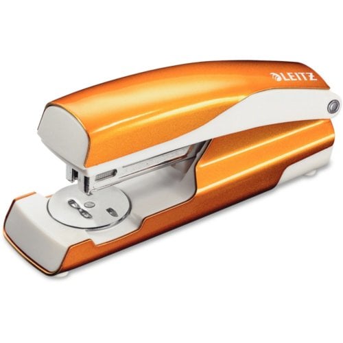 Leitz 5504 Orange Full-Strip Stapler w/ Built-in Staple Remover