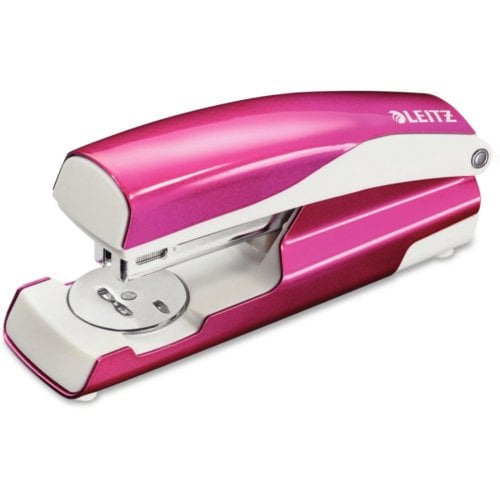 Leitz 5504 Pink Full-Strip Stapler w/ Built-in Staple Remover
