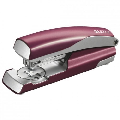 Leitz NeXXt Series Style Red Full-Strip Metal Stapler w/ Built-in Staple Remover