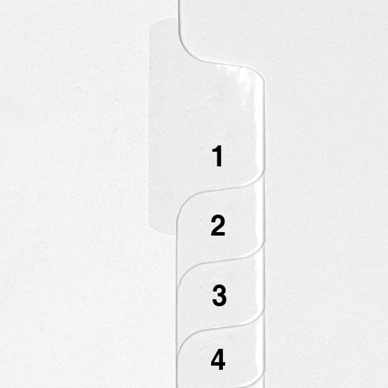 Avery Style Letter Size 1-25 Cut Collated Numbers 1-1225 Side Tab Legal Indexes