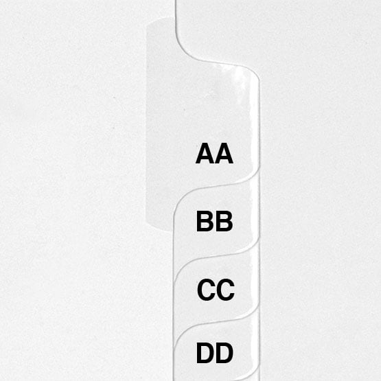 Avery Style Letter Size Collated Letters Side Tab Legal Indexes