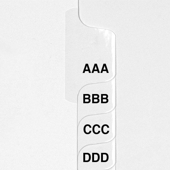 Avery Style Letter Size Collated Letters Side Tab Legal Indexes