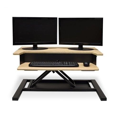 Luxor Level Up Pro 32" Standing Desk Converter - White Oak
