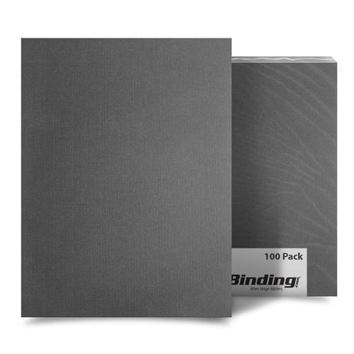 Dark Gray Linen 8.5" x 11" Letter Size Binding Covers [Unpunched] - 100pk