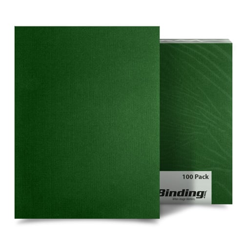 Dark Green Linen 5.5" x 8.5" Half Size Covers - 100pk