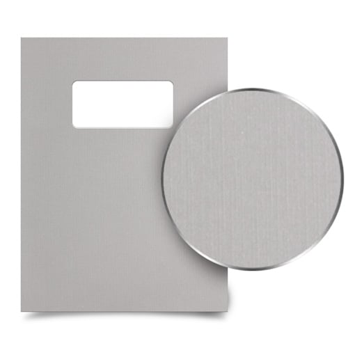 Light Gray Linen 8.5" x 11" Covers With Windows - 100 Sets