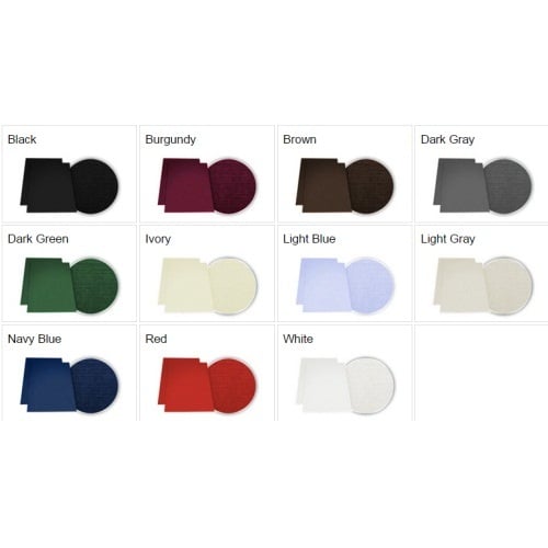 5.5" x 8.5" Linen Binding Covers - 100pk (Half Size)