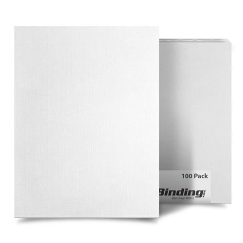 White Linen 5.5" x 8.5" Half Size Binding Covers - 100pk