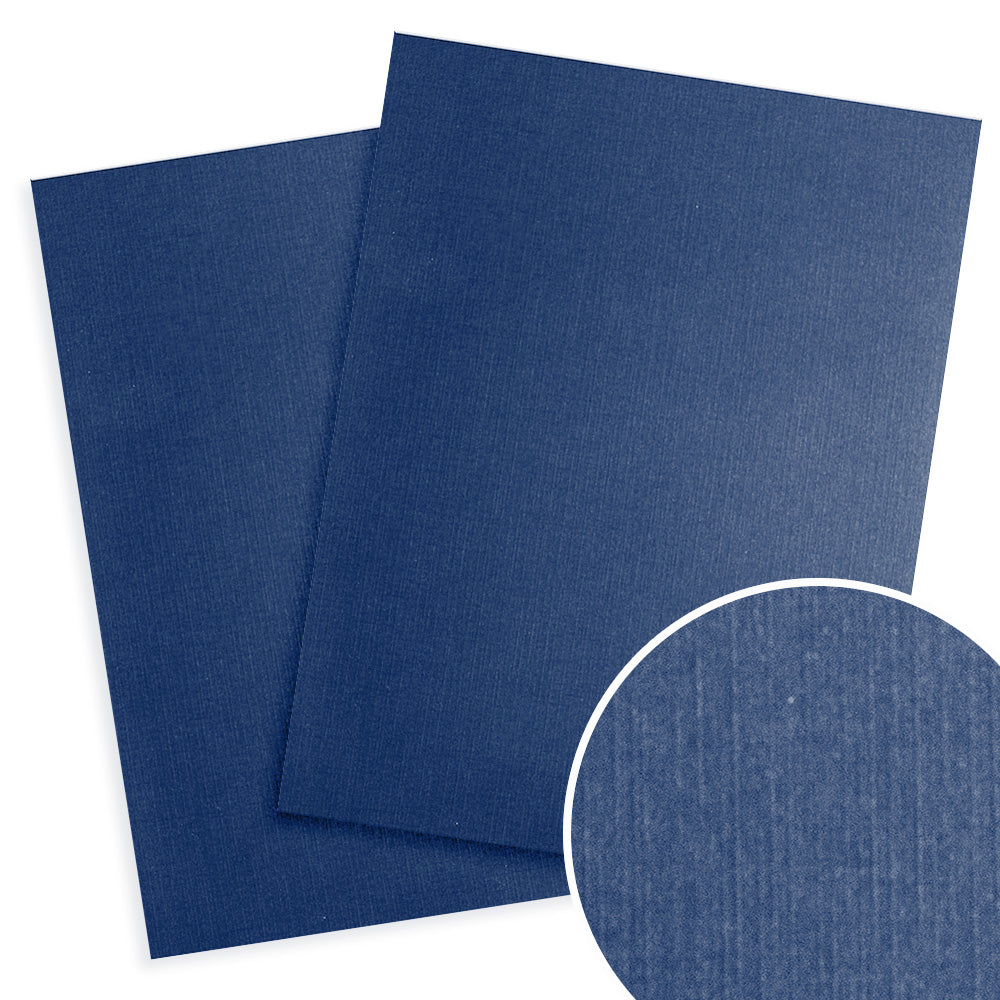 Navy Blue Linen 8.5" x 11" Letter Size Binding Covers - 100pk