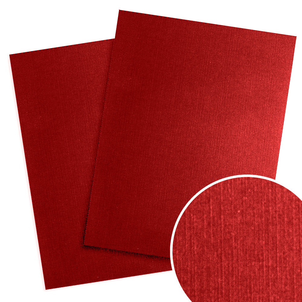 Red Linen 8.5" x 11" Letter Size Covers - 100pk