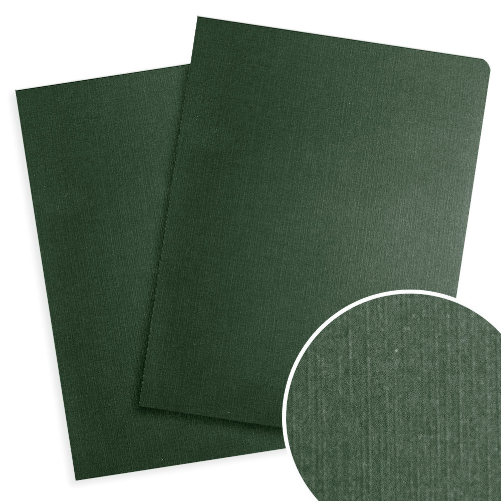 Hunter Green Linen Weave 8.75" x 11.25" Covers (200pk) - 23402