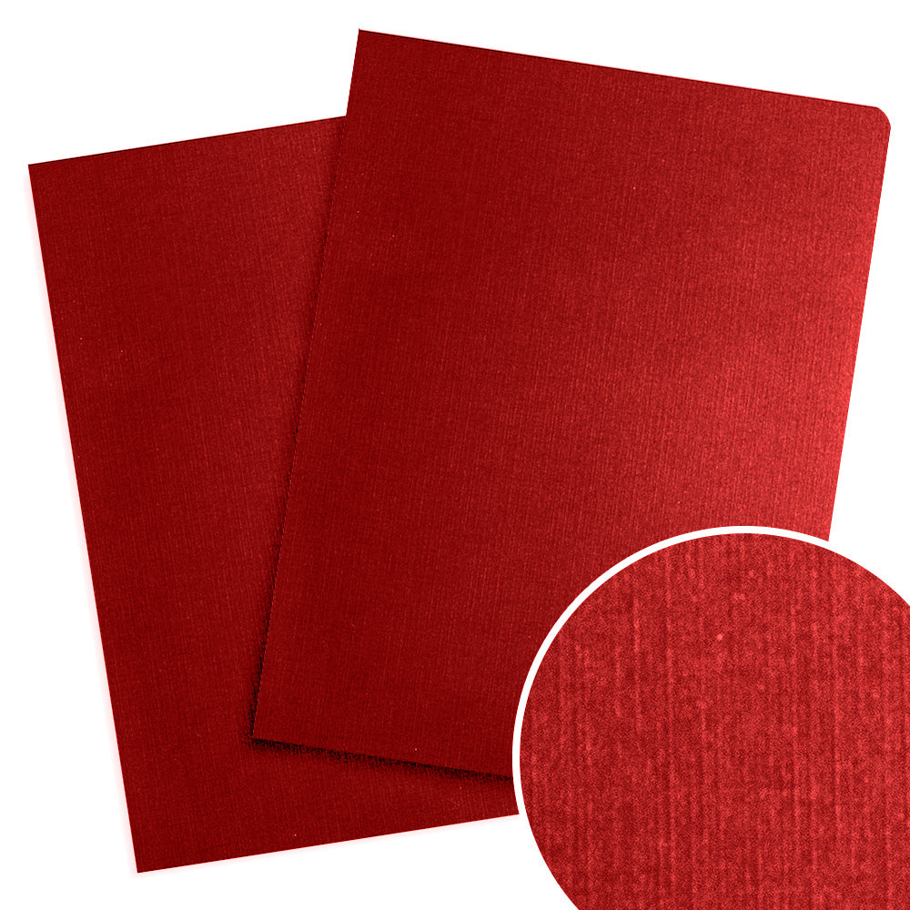 Red Linen 8.75" x 11.25" Oversize Covers - 100pk