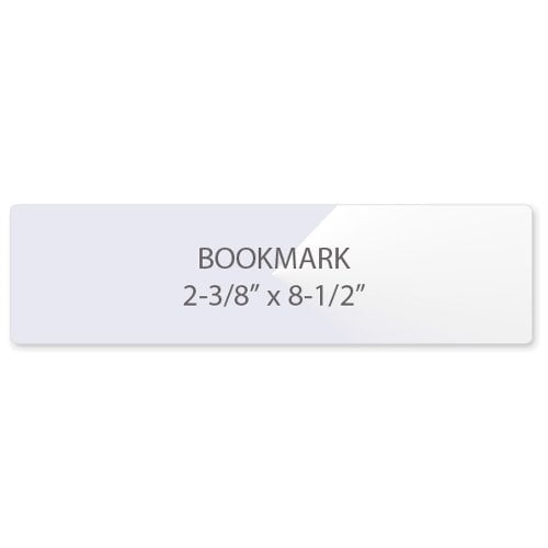 3MIL Large Bookmark 2-3/8" x 8-1/2" Laminating Pouches - 100pk