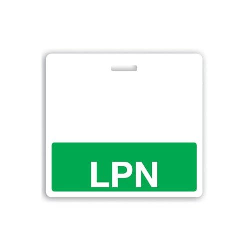 LPN Badge Buddies (Green Bar/White Text) - 25pk