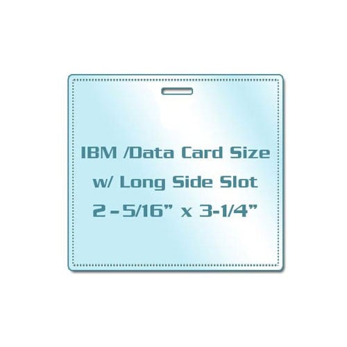 Yellow 10mil IBM Data Laminating Pouches with Long Side Slot - 100pk