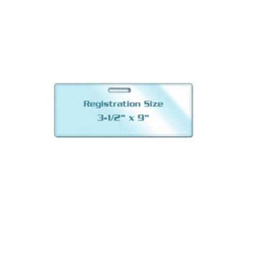 10MIL Registration Card 3-1/2" x 9" Laminating Pouches with Long Side Slot - 100pk