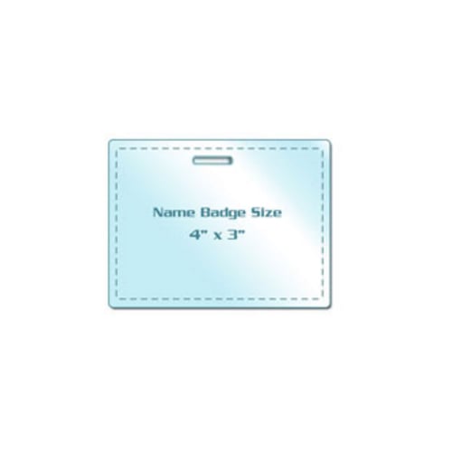 5MIL Name Badge 4" x 3" Laminating Pouches with Long Side Slot - 100pk
