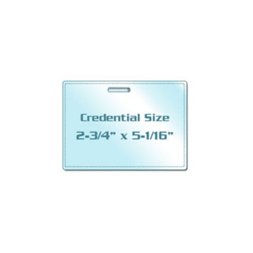 Credential Size Laminating Pouches with Long Side Slot - 100pk