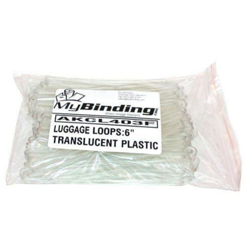 6" Luggage Loops, Translucent Plastic (100pk) - AKCL403F
