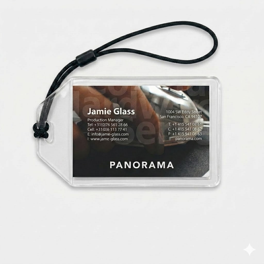 Self-Laminating 2-7/8" x 4-7/8" Luggage Tag Size Pouches with String - 1000pk