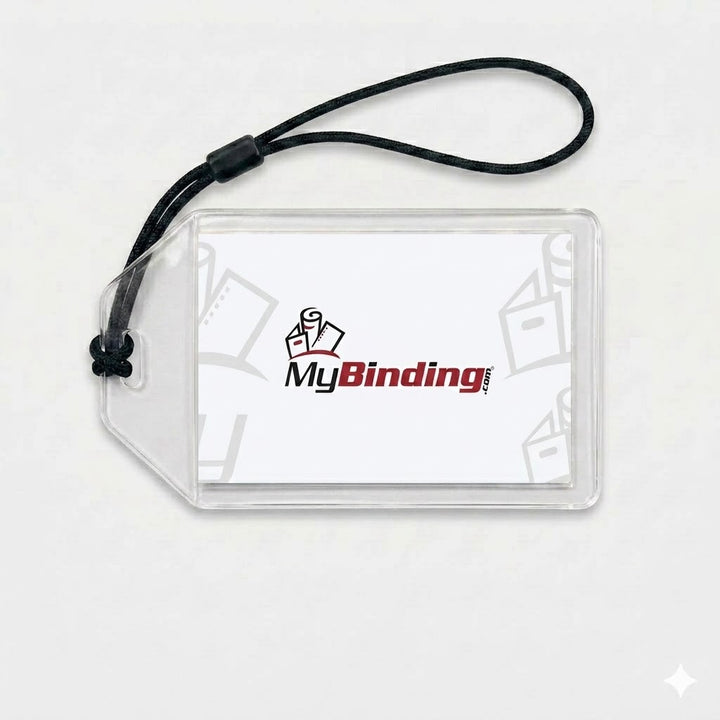 Self-Laminating 2-7/8" x 4-7/8" Luggage Tag Size Pouches with String - 1000pk