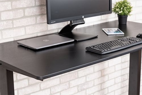 Luxor  60" High Speed Crank Adjustable Black Oak Stand Up Desk- STANDCF60-BK/BO