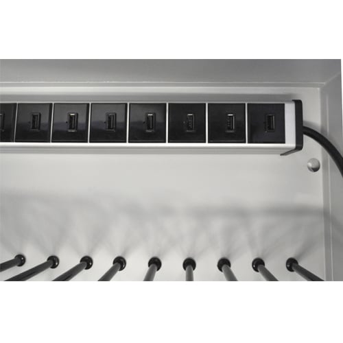 Luxor 12 Tablet and Laptop  Wall/Desk Charging Box with USB Outlet - LLTMWUSB12-G