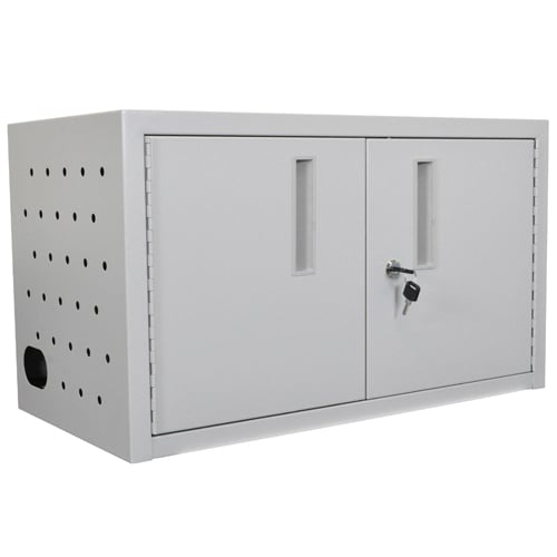 Luxor 16 Tablet and Laptop Wall/Desk Charging Box with USB Outlet - LLTMWUSB16-G