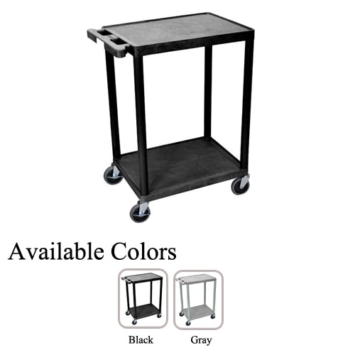 Luxor 24" x 18" 2-Flat Shelf Utility Carts