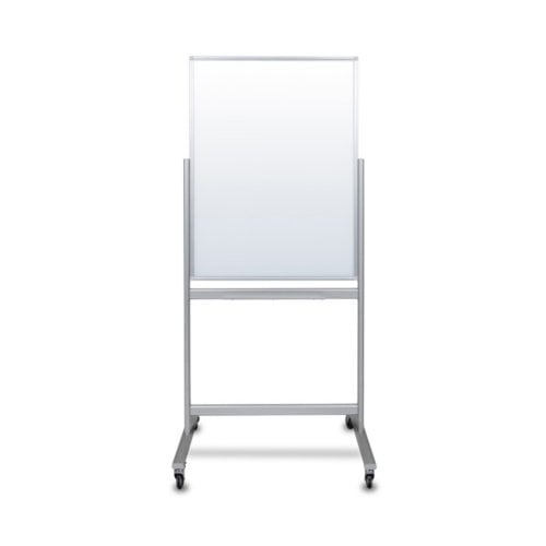 Luxor 30" x 40" Double-Sided Mobile Magnetic Glass Whiteboard