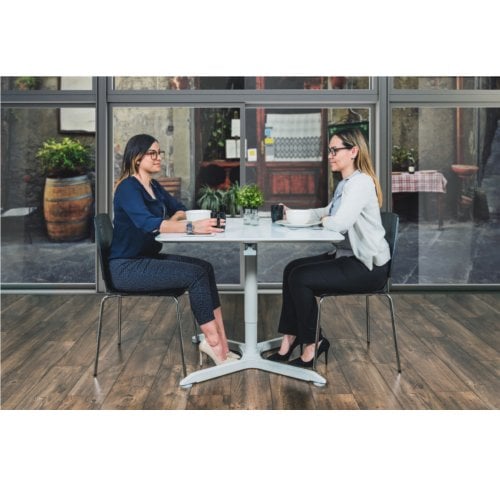 Luxor 36" Square Pneumatic Height Adjustable Caf�� Table - LX-PNADJ-36SQ