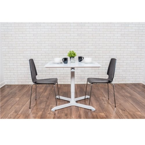 Luxor 36" Square Pneumatic Height Adjustable Caf�� Table - LX-PNADJ-36SQ
