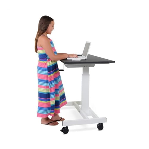 Luxor 40" Single-Column Crank Stand Up Desk - STANDUP-SC40-WB