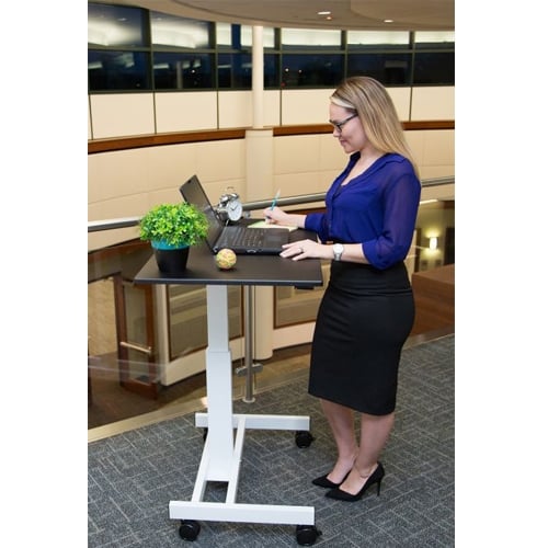 Luxor 40" Single-Column Crank Stand Up Desk - STANDUP-SC40-WB