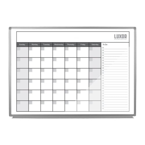 Luxor 48" x 36" Magnetic Whiteboard Monthly Calendar