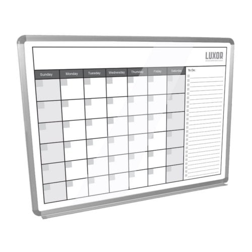 Luxor 48" x 36" Magnetic Whiteboard Monthly Calendar