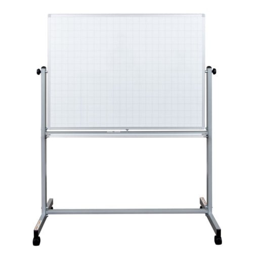 Luxor 48" x 36" Mobile Magnetic Double-Sided Ghost Grid Whiteboard