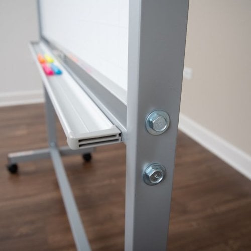 Luxor 48" x 36" Mobile Magnetic Double-Sided Ghost Grid Whiteboard