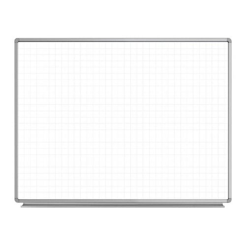 Luxor 48" x 36" Wall-Mounted Magnetic Ghost Grid Whiteboard