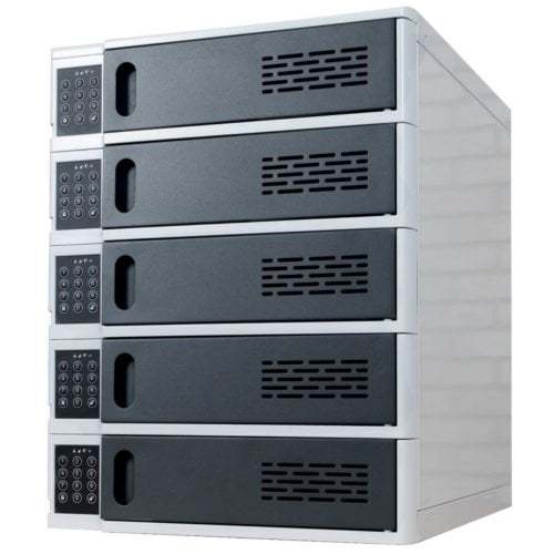 Luxor 5-Bay Charging Locker for Mobile Devices - LLTSW5-G