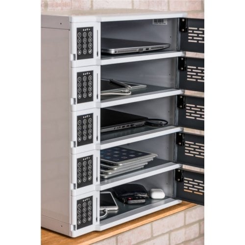 Luxor 5-Bay Charging Locker for Mobile Devices - LLTSW5-G