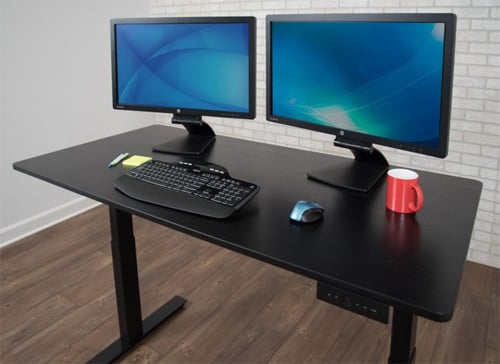 Luxor 60" 3-Stage Dual-Motor Electric Black Oak Stand Up Desk- STANDE-60-BK/BO