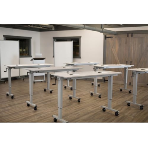 Luxor 72" Adjustable Flip-Top Table Sit/Stand Desk - STAND-NESTC-72