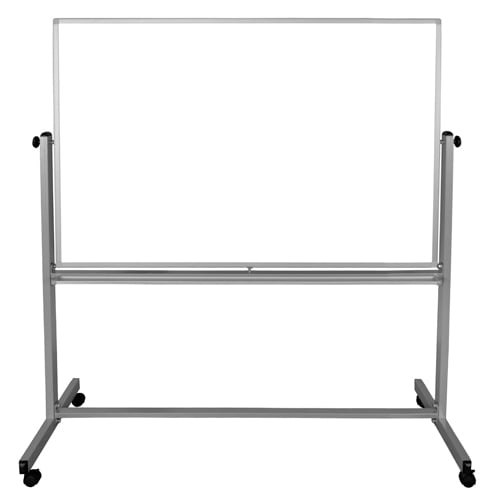 Luxor 60" x 40" Reversible Magnetic Steel Mobile Whiteboard
