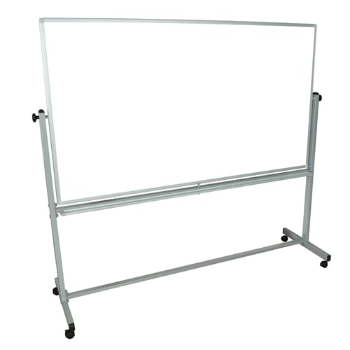 Luxor 72" x 40" Reversible Mobile Steel Magnetic Whiteboard