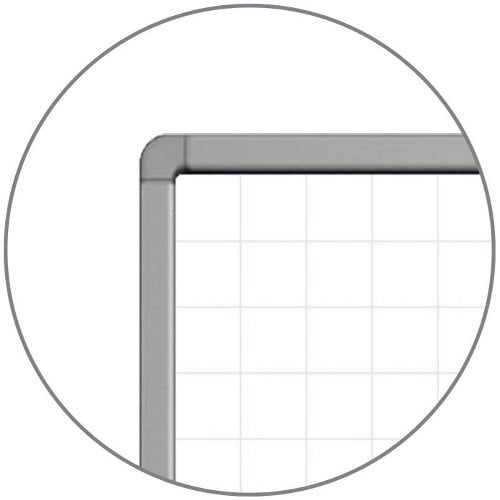 Luxor 72" x 40" Mobile Magnetic Double-Sided Ghost Grid Whiteboard